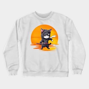 A Ninja Kitten Crewneck Sweatshirt